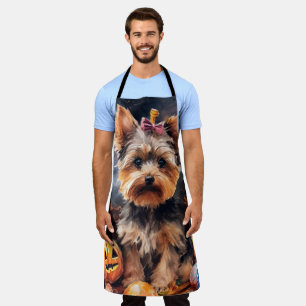 Tablier Halloween Biewer Terrier Avec La Peur Citrouille