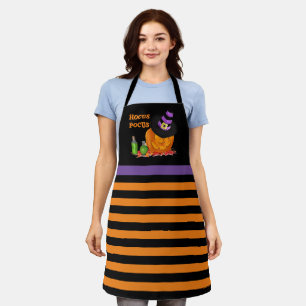 Tablier Halloween Citrouille Orange Black Apron