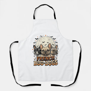 Tablier Halloween Frenchie Boo Dogs Drôle Vintage_1