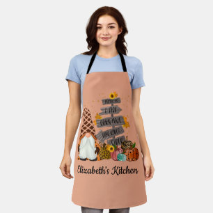 Tablier Halloween Gnomes, Automne, Citrouille Apron