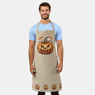 Tablier Halloween : grosse citrouille -