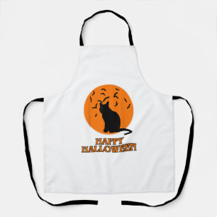 Tablier Halloween heureux pour Amoureux des chats - Hallow