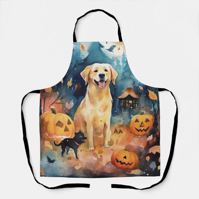 Tablier Halloween Lappund Finlandais Avec Des Citrouilles  (Recto)