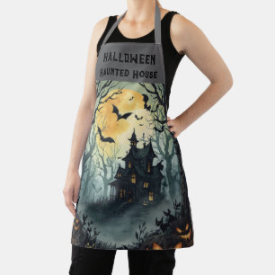 Tablier Halloween, Maison Hantée, Citrouilles Effrayantes,