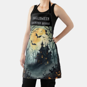 Tablier Halloween, Maison Hantée, Citrouilles Effrayantes,