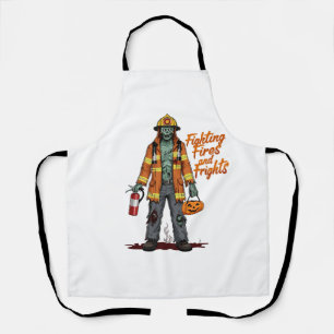 Tablier Halloween pompier combattre les incendies et les p