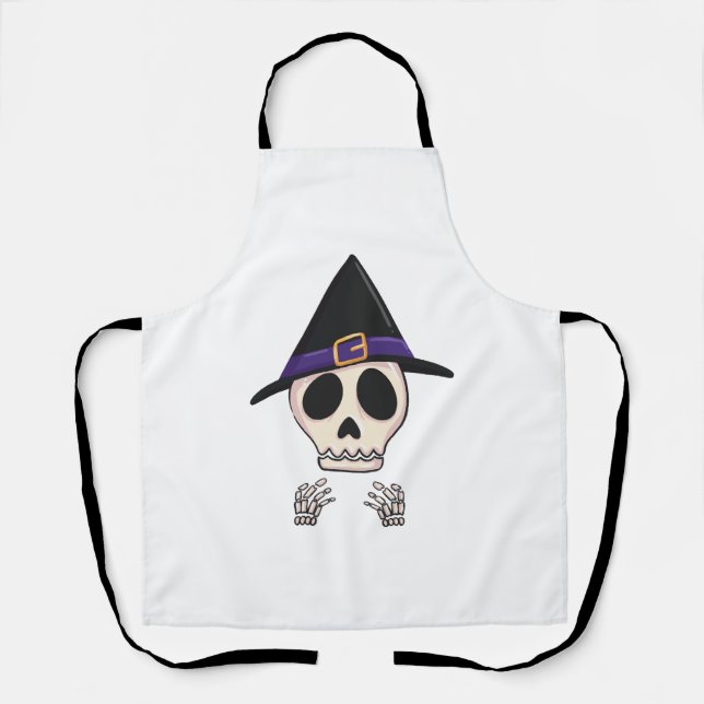 Tablier Halloween Skeleton design, Halloween Éffrayant (Recto)