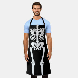 Tablier Halloween Skeleton, les os humains en boucle