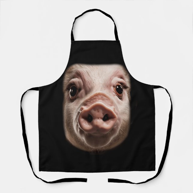 Tablier Halloween Surpris Cochon Face Mème Big Troll Hog P (Recto)