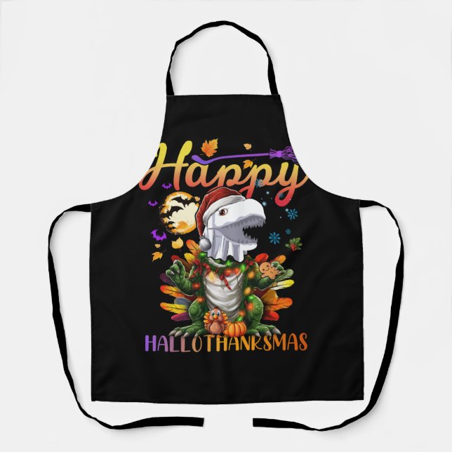 Tablier Halloween Thanksgiving Noël Happy HalloThanks (Recto)
