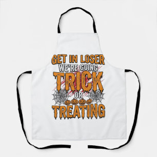 Tablier Halloween Trick Or Treating Typographie Vintage De