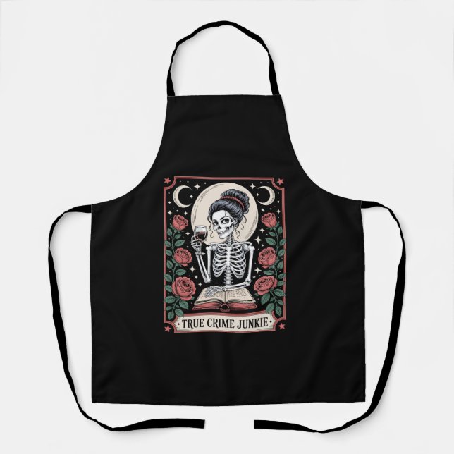 Tablier Halloween True Crime Junkie Tarot Card (Recto)