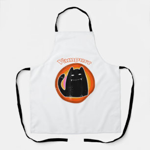 Tablier Halloween Vampire Black Kitten Dracula. Vampurr Ca