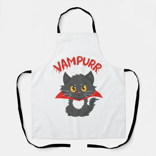 Tablier Halloween Vampire Cat (Recto)