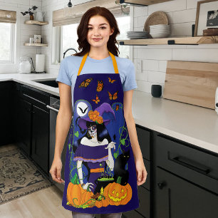 Tablier Halloween Witch Sugar Skull