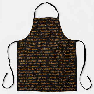 Tablier Halloween Words Apron