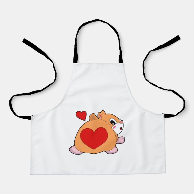 Tablier Hamster au coeur (Recto)