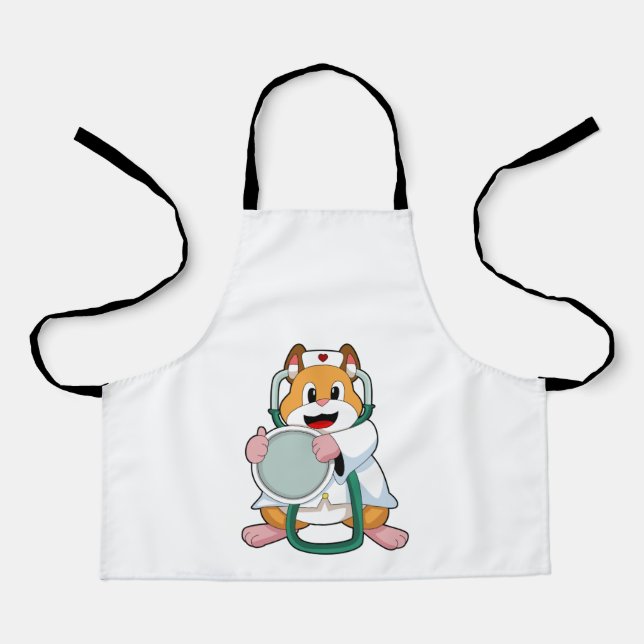 Tablier Hamster comme docteur avec Stethoscope.PNG (Recto)