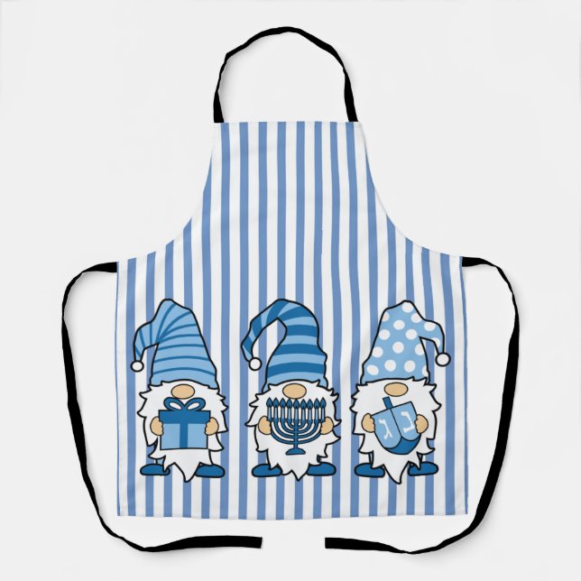 Tablier Hanoukka Gnomes Trio Apron (Recto)