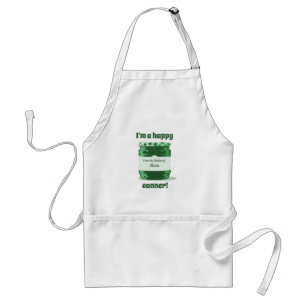 Tablier Happy Canner Home Canning Green Jelly Jar et nom
