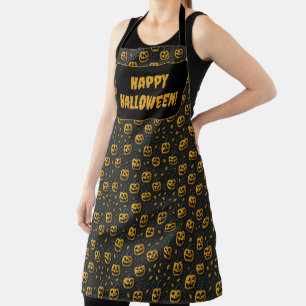 Tablier Happy halloween citrouille éffrayant dessin animé