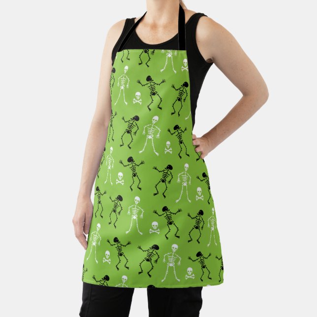 Tablier Happy Halloween Dancing Skeletons Motif (Insitu)