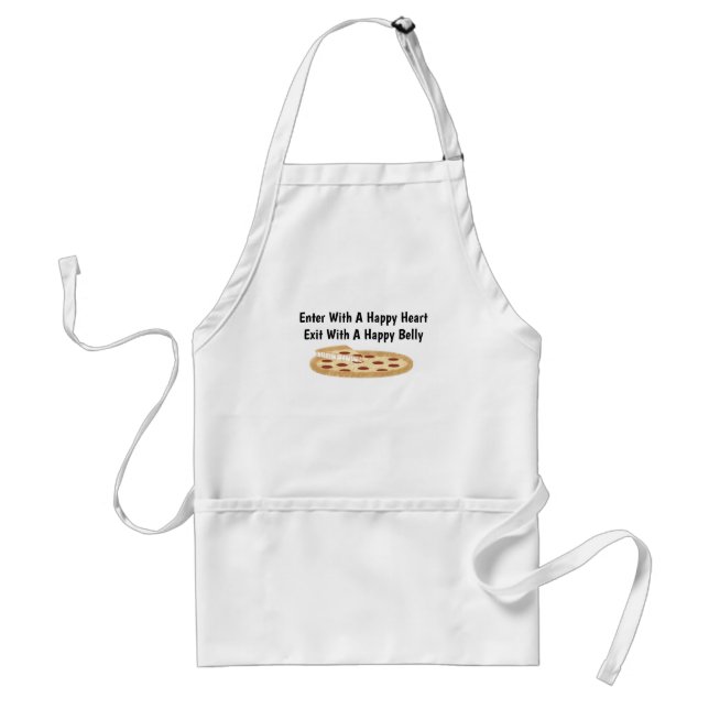 Tablier Happy Heart Happy Belly Pizza Apron (Devant)
