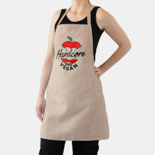 Tablier Hard Core Vegan, Apple Core Vegan, hardcore Vegan