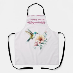 Tablier Harmonie des colibris avec un Hibiscus élégant