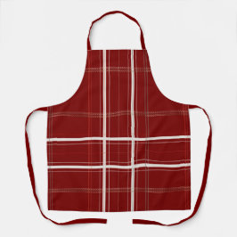 Tablier Haut Plaid Cosy Cabine Rouge traditionnel vacances