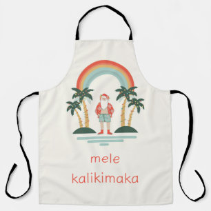 Tablier Hawaïen/arc-en-ciel/Palms Père Noël