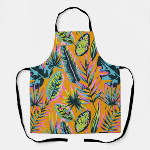 Tablier Hawaiian Tropical Feuilles Et Plante Imprimer Moti