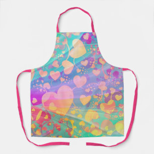 Tablier Heart Love Motif Pastel Design