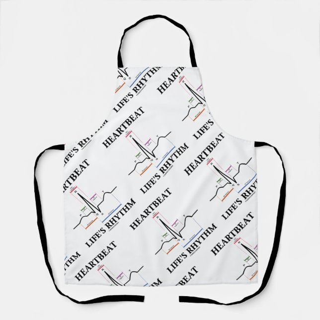 Tablier Heartbeat Life's Rhythm ECG/EKG Electrocardiogramm (Recto)