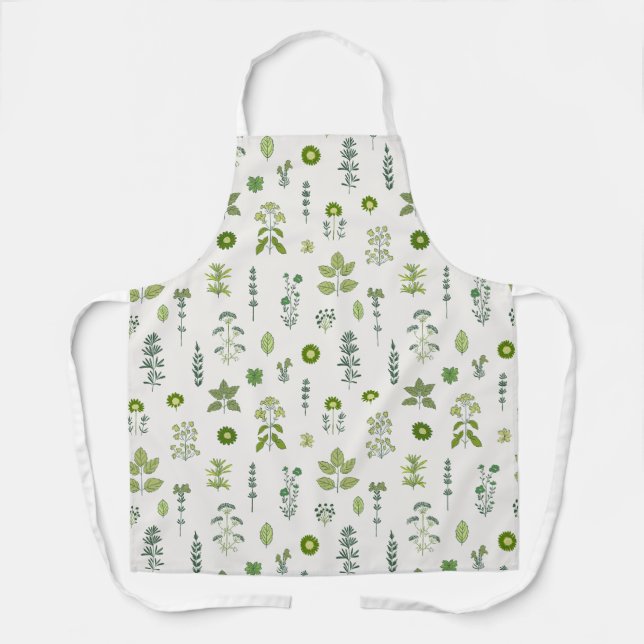 Tablier Herbe de prairie sauvage verte (Recto)