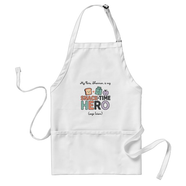 Tablier Héros de l'heure du goûter | Inclusion (Devant)