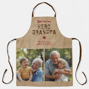 Tablier Héros Rustique Grand-Papa Fête des Pères 2 Collage