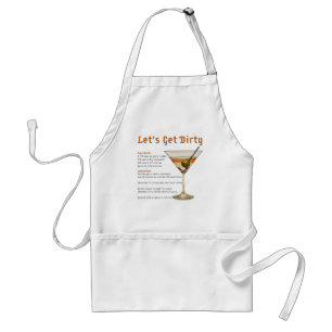 Tablier Heure de cocktail Obtenons une recette de martini 