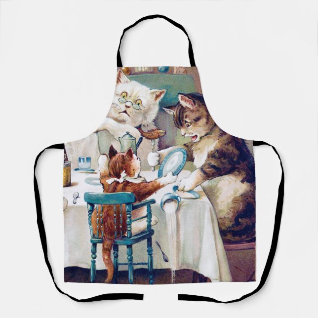 Tablier Heure du petit-déjeuner de chat, Louis Wain (Recto)