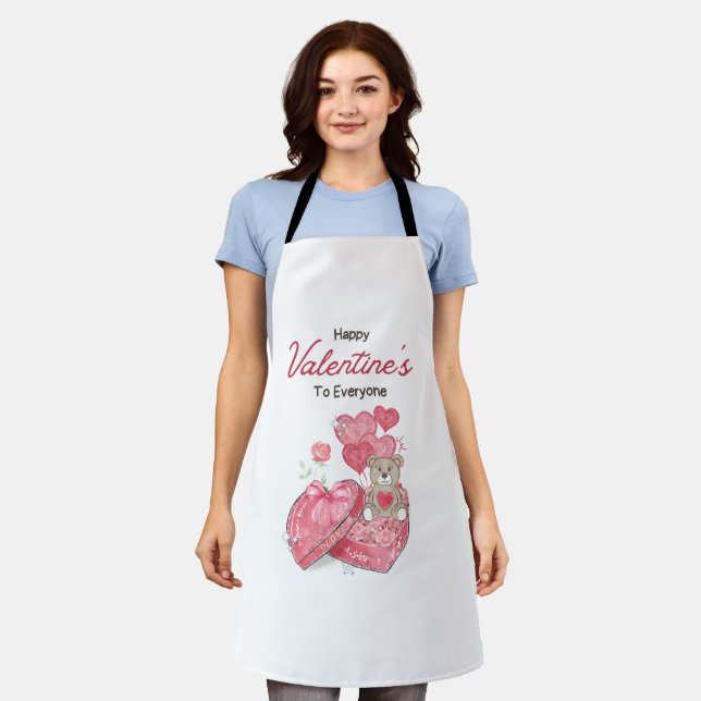 Tablier Heureuse Sainte-Valentin 2023 - Images d'amour ten (Porté)