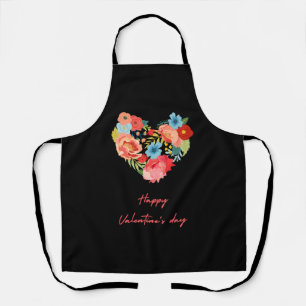 Tablier Heureuse Sainte-Valentin Aux Fleurs Coloré