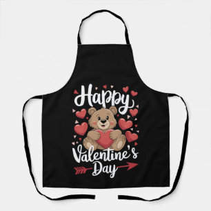 Tablier Heureuse Sainte-Valentin Bear Heart Couples mignon