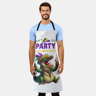 Tablier Heureux Mardi Gras Alligator