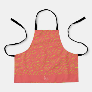 Tablier Hexagon Peach Yellow Minimal Motif