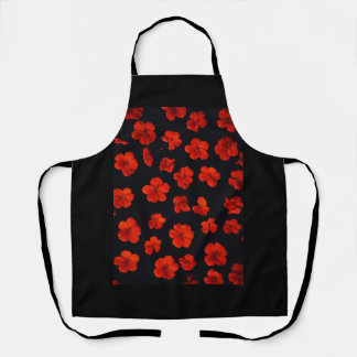 Tablier Hibiscus Tropical Floral All-Over Imprimé tablier.