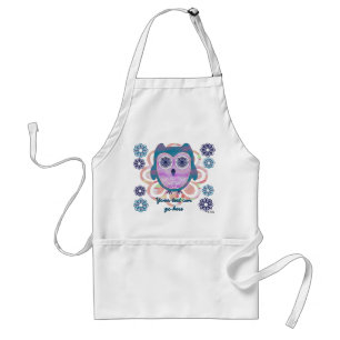 Tablier Hibou floral mignon