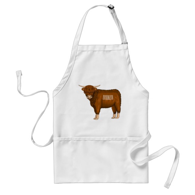Tablier Highland cow (Devant)