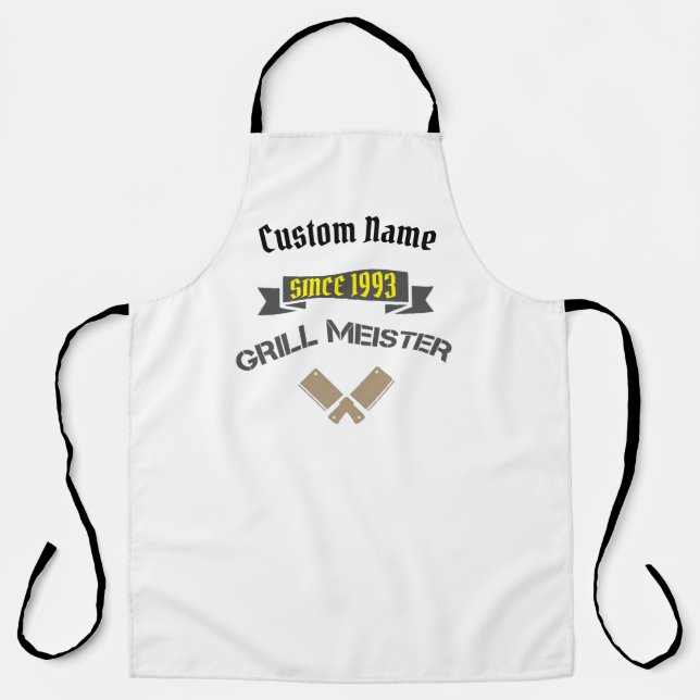 Tablier Hip BBQ Lover Griller Capitaine Papa Maman Funky G (Recto)