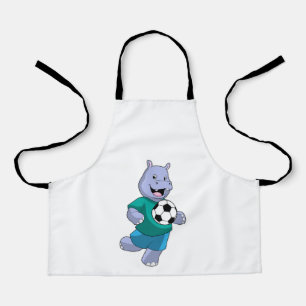 Tablier Hippo comme joueur de football avec Soccer