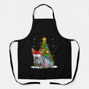 Tablier Hippo Fiona Arbre de Noël Hippopotame